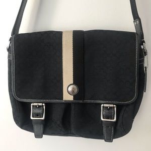 Coach Voyager signature Jacquard messenger bag